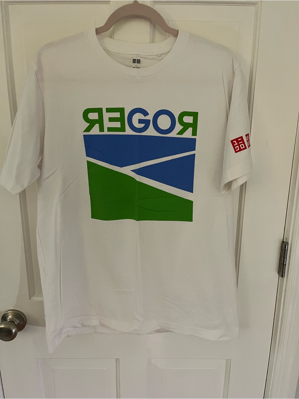 Uniqlo/Roger Federer 2019 Usopen White Go Roger Tshirt Size Large